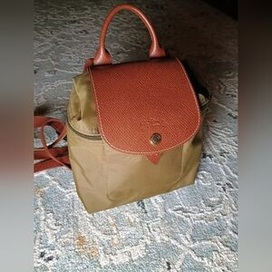 Longchamp | Mini Le Pilage Backpack | Olive